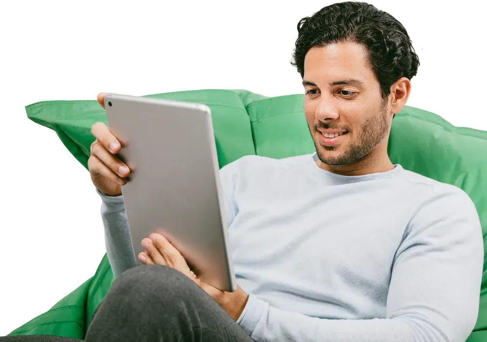 Reviewing an automation's output on a tablet
